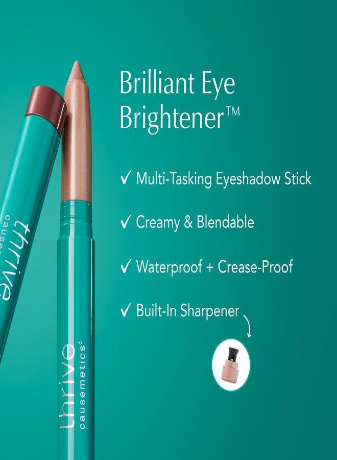 Thrive Causemetics Brilliant Eye Brightener Shimmer Classic Eyeshadow Stick Bundle, 3 Shades, Waterproof & Crease Proof Cream to Powder Long Lasting Formula, 3 Shadow Sticks & Confetti Makeup Bag - Image 2